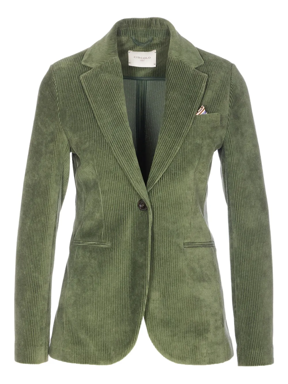 

Куртка из вельвета на пуговицах Circolo 1901, зеленый
