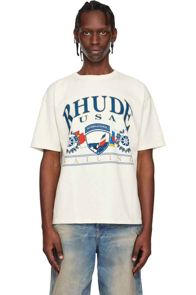 

Rhude Футболка Off-White с изображением иконы парусного спорта США