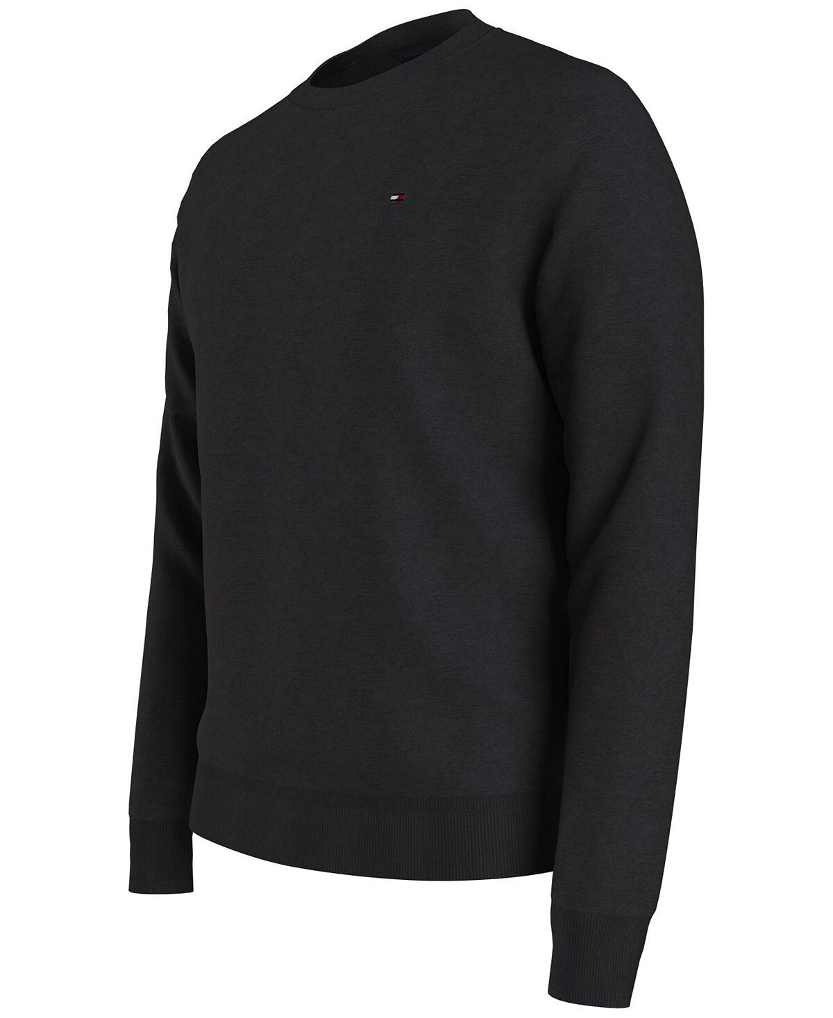Мужской однотонный свитер с круглым вырезом Essential Tommy Hilfiger — фото 3