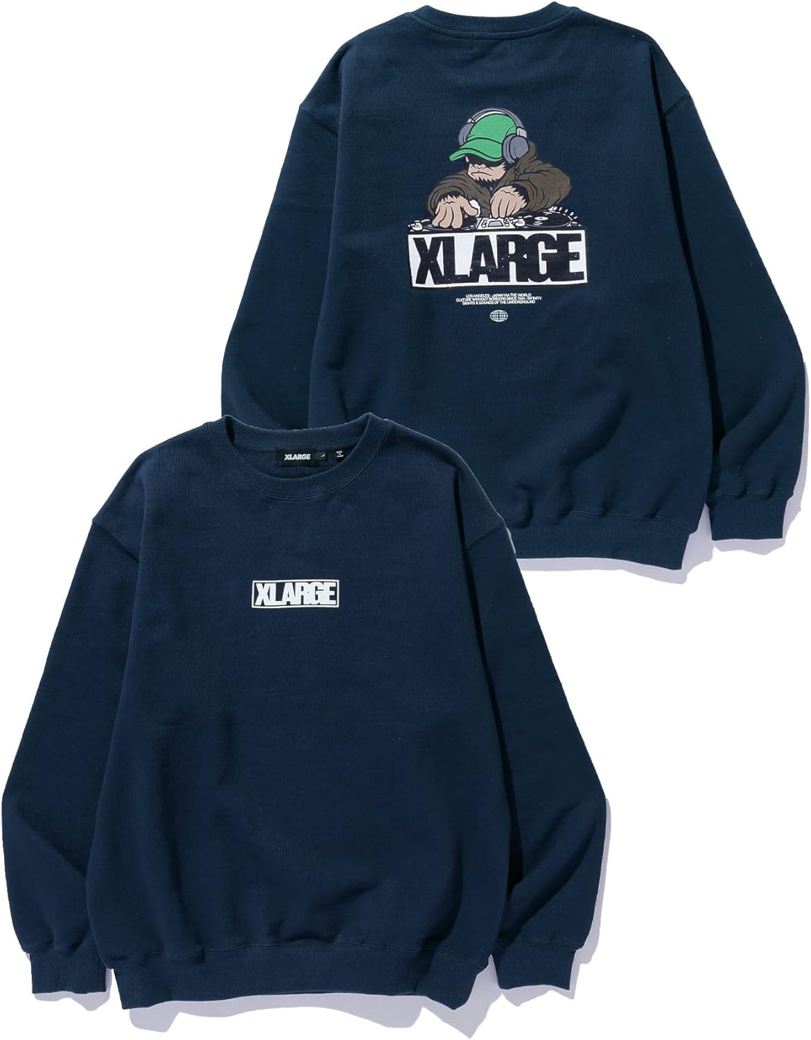 

Толстовка XLARGE APE SELECTAH с круглым вырезом, мужская, темно-синий