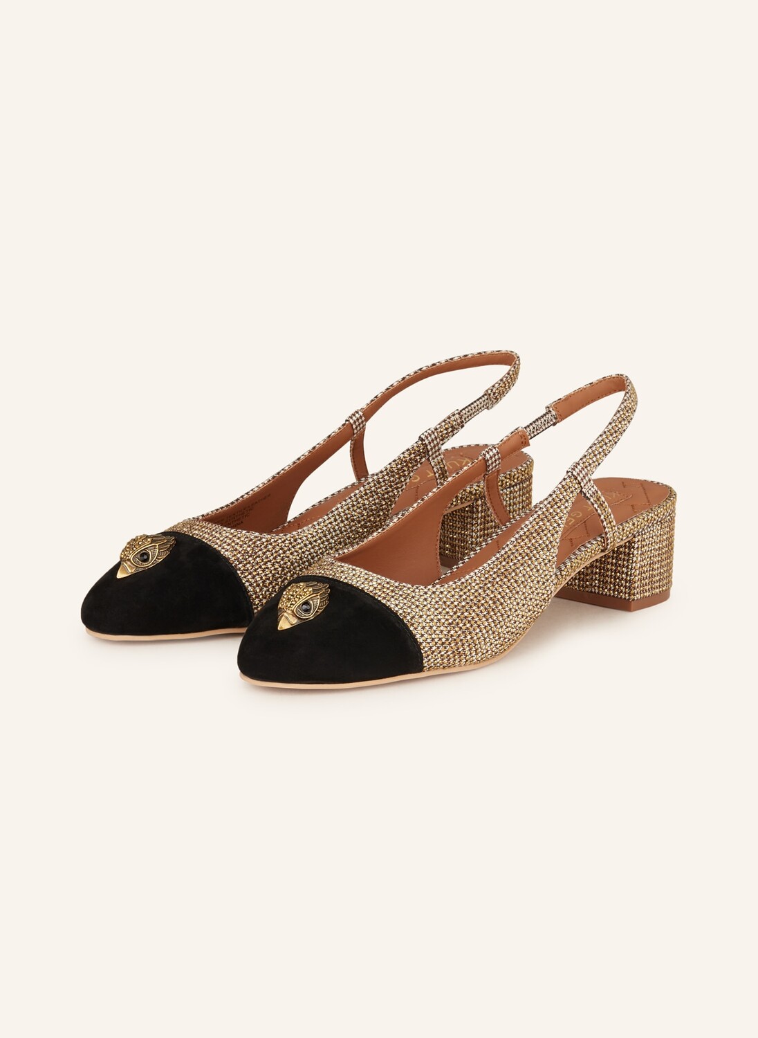 

Туфли Sloane с пяткой на пятке, украшенные драгоценными камнями Kurt Geiger, бежевый