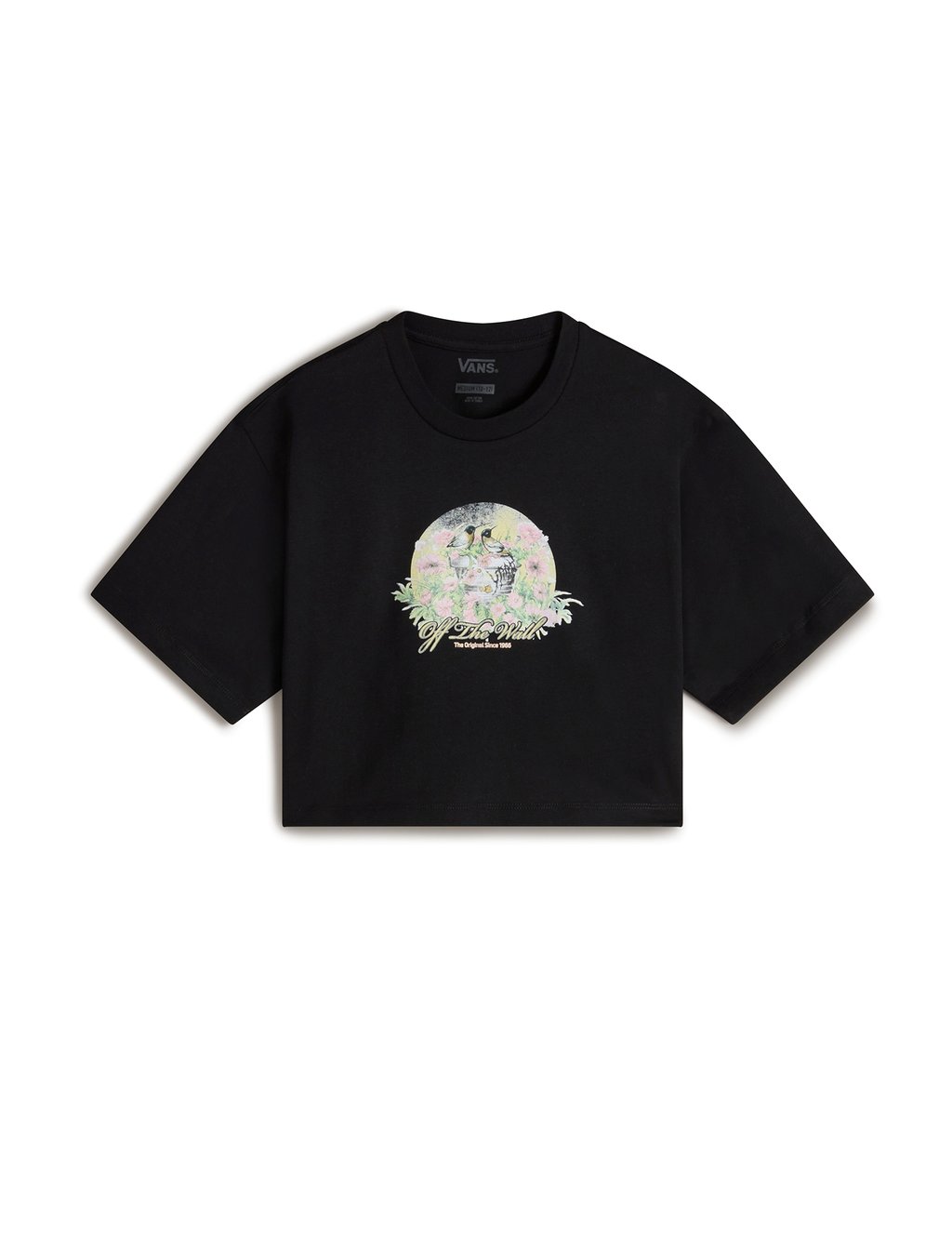 

Футболка с принтом BIRDSONG RELAXED FIT CROP Vans, черный
