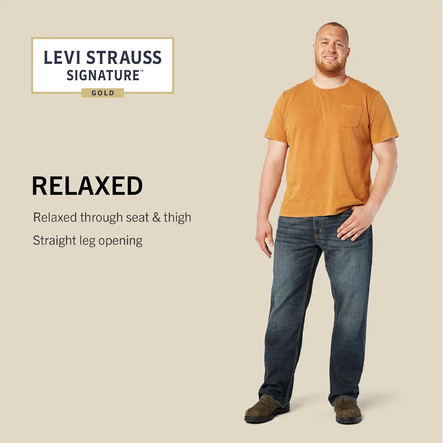 Джинсы, Levi Strauss Signature Gold, титан — фото 4