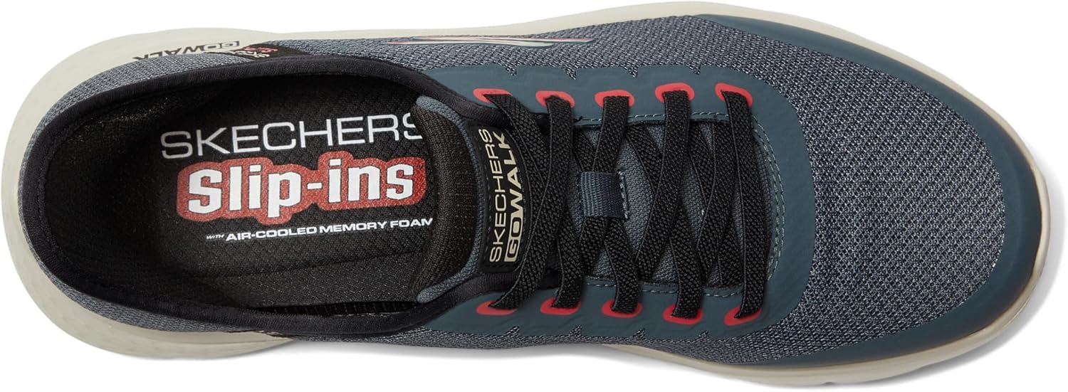 Мужские слипоны Skechers Hands Free Go Walk Flex - кроссовки Netro, Slate — фото 3