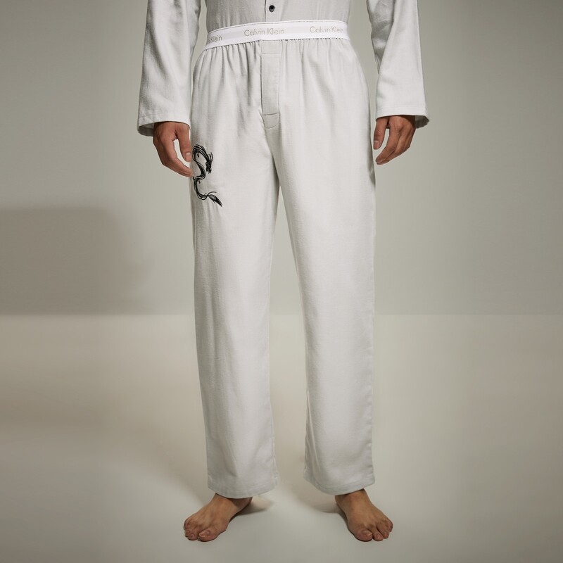 

Штаны пижамные мужские Calvin Klein с эластичной резинкой на талии, жемчужно-серый