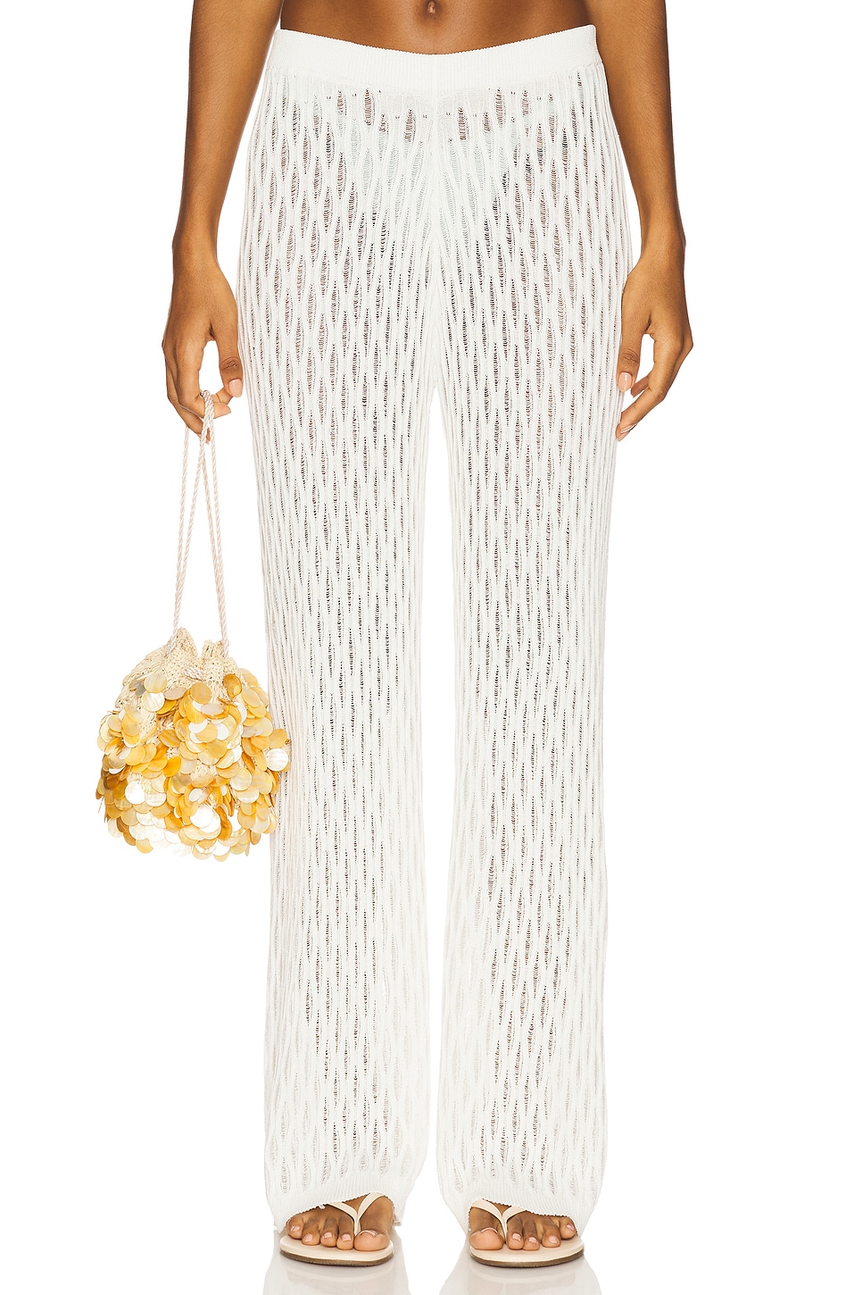 

Kirra pointelle вязаные штаны Minkpink, white