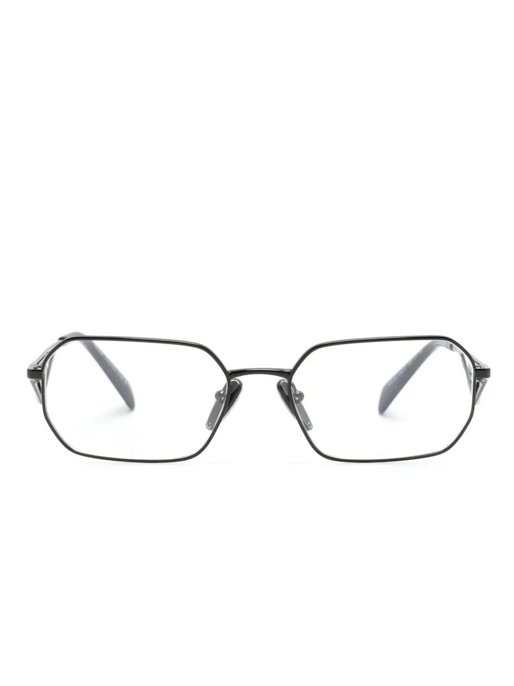 

Очки в геометричной оправе с логотипом Prada Eyewear, черный