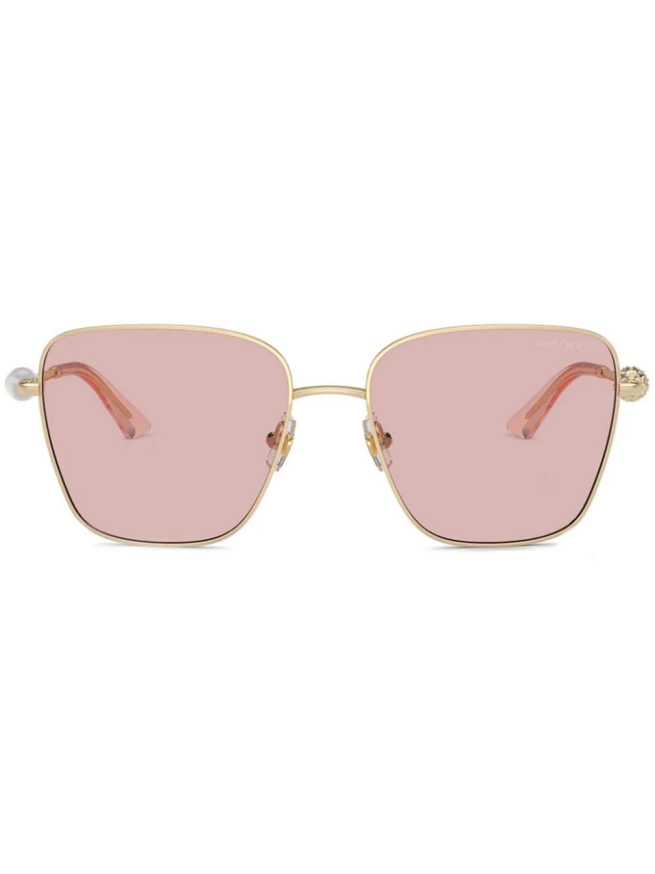 

Jimmy Choo Eyewear солнцезащитные очки в квадратной оправе, золотой