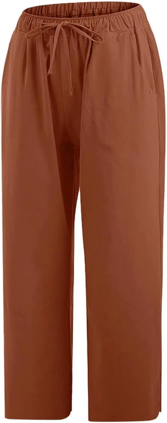 Брюки Casual из льна, кофе — фото 2