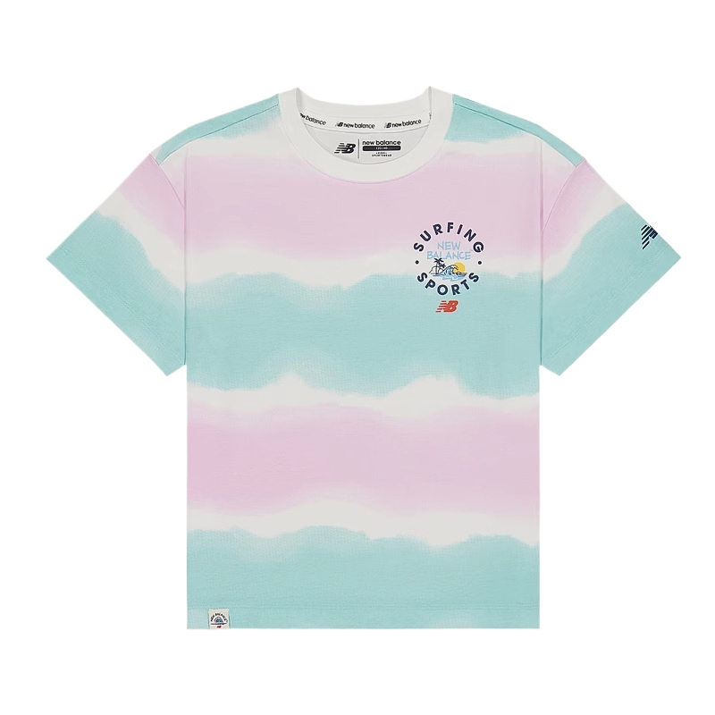 

New Balance Футболка SS25 розовая зеленая контрастная для детей 3-7 лет, Зеленый, New Balance Футболка SS25 розовая зеленая контрастная для детей 3-7 лет