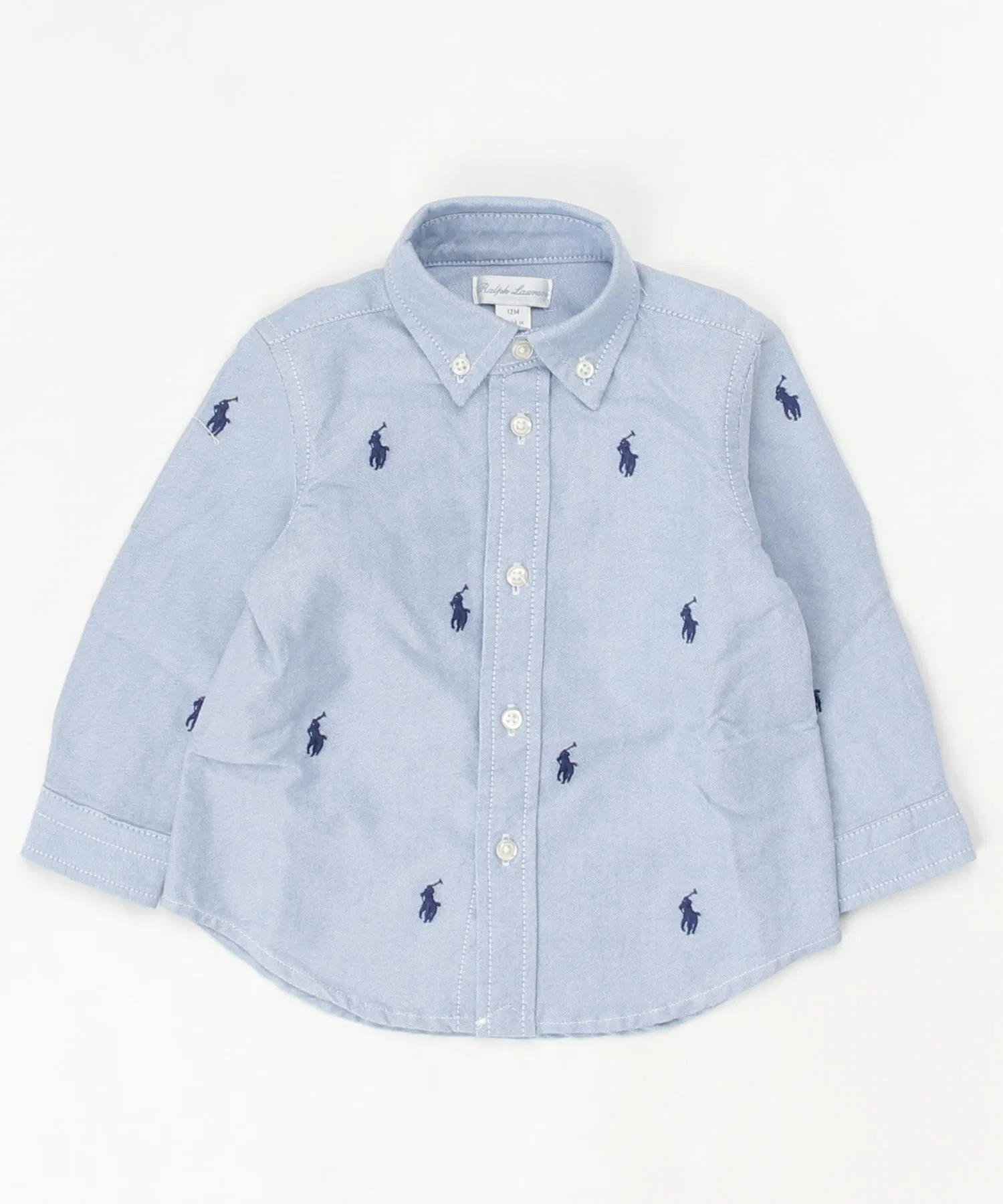 Детская рубашка Polo Ralph Lauren из хлопка с вышивкой — фото 3