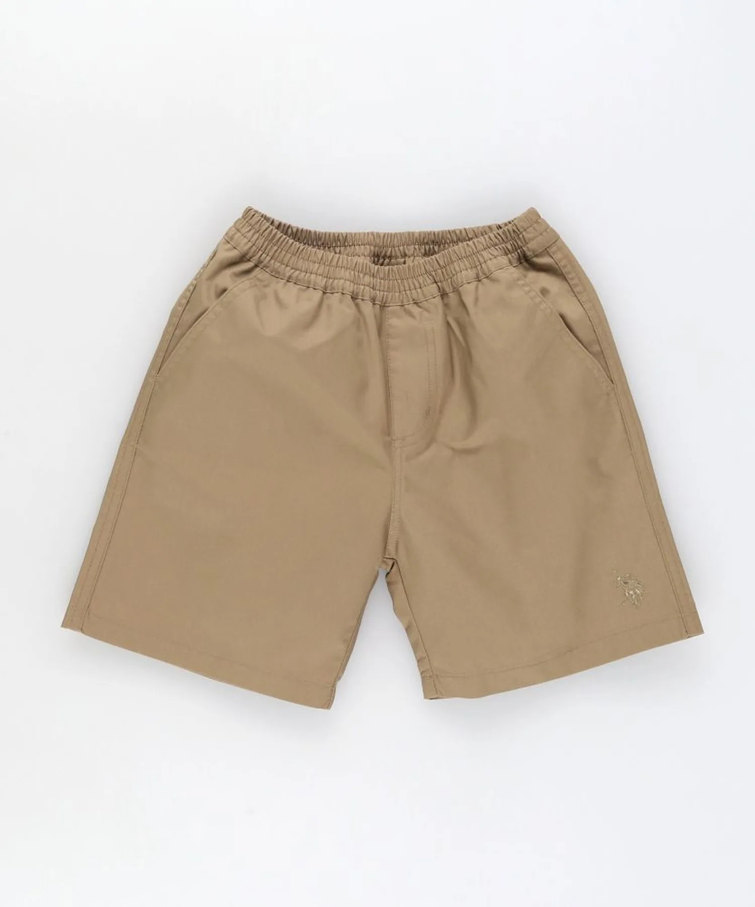 Детские шорты US POLO ASSN. с вышивкой, branshes, бежевые — фото 2