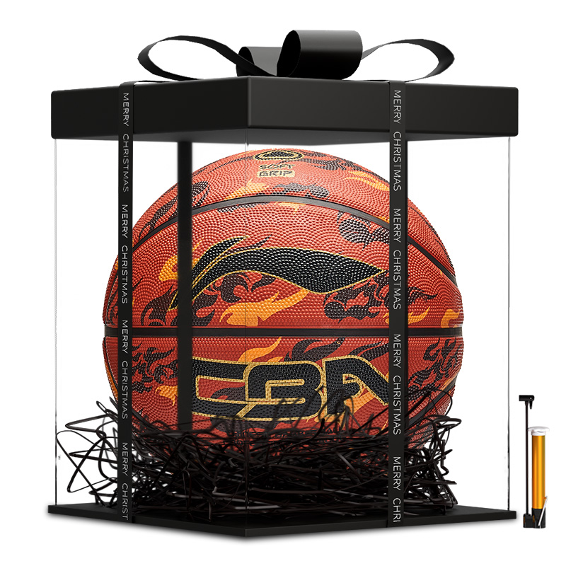 

LINING Резиновый баскетбольный мяч black red размер 7 тренировочный unisex