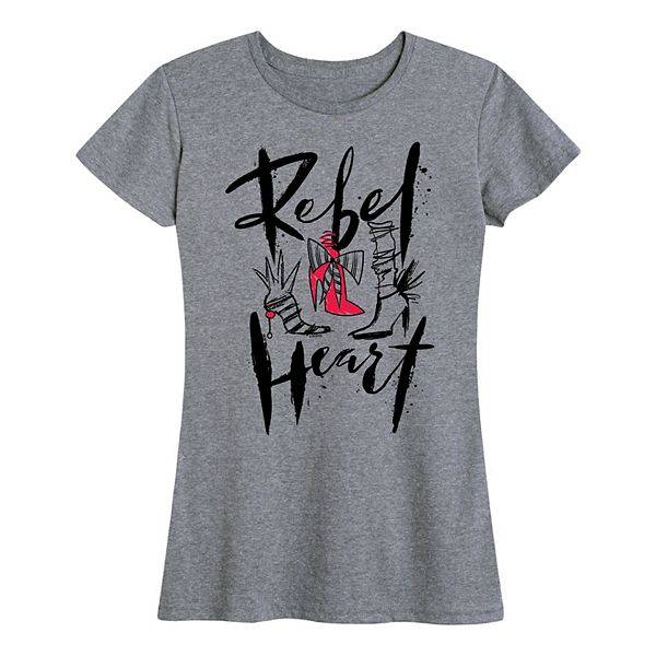 

Футболка Cruella Women's Rebel Heart Disney, Heather Gray