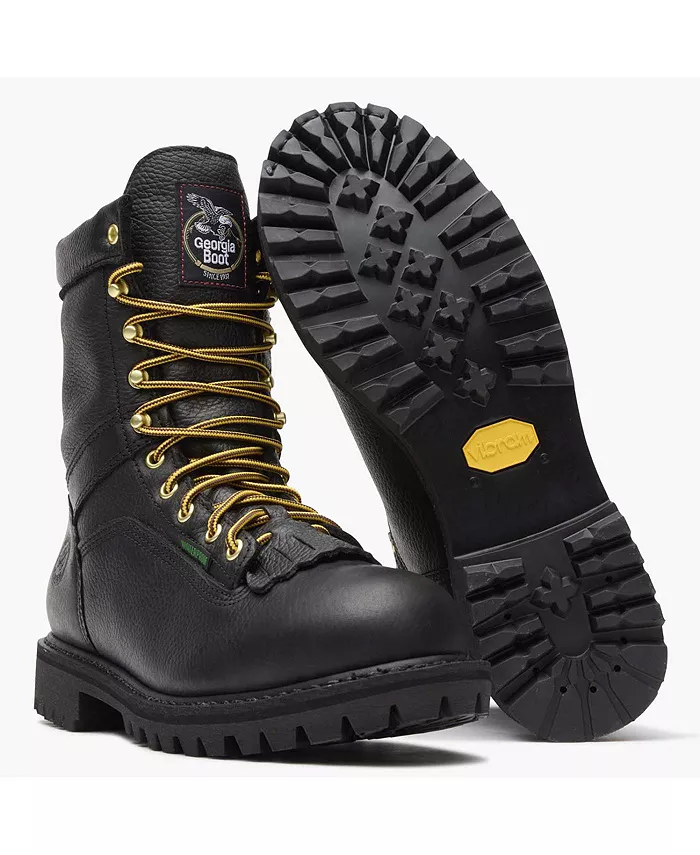 Мужские водонепроницаемые рабочие ботинки Lace-to-Toe GEORGIA BOOT, черный — фото 2