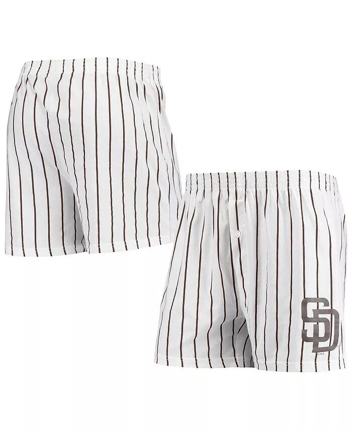 

Мужские белые боксеры в тонкую полоску San Diego Padres Vigor Concepts Sport