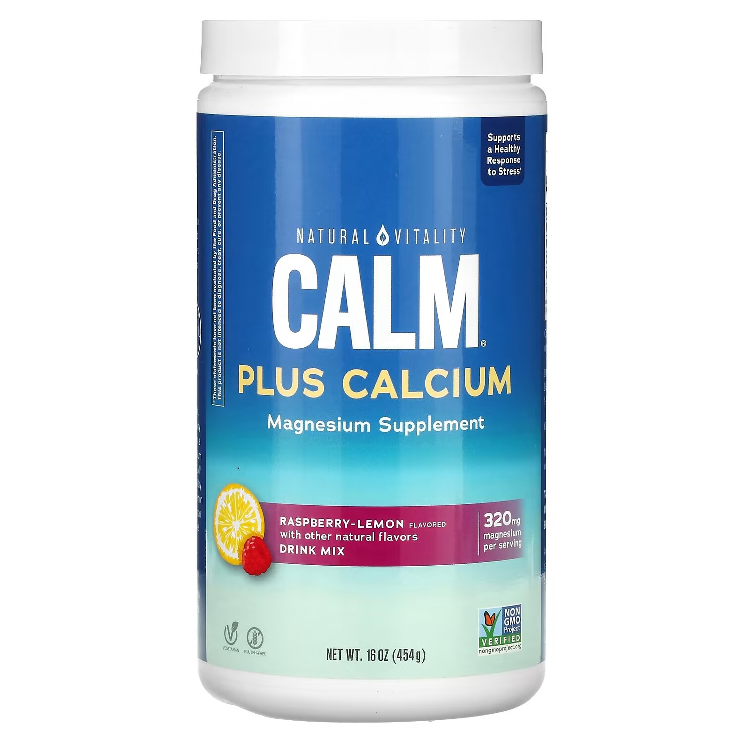 

Добавка Natural Vitality Natural Calm Plus Calcium со вкусом малины и лимона, 454 г