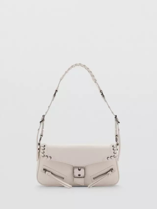 

Сумка через плечо Mango Valentin Buckle Detail, белый