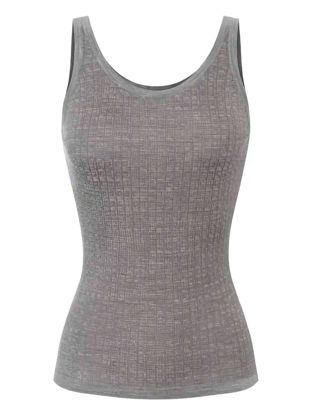 

Топ с жаккардовым микро-логотипом Elisabetta Franchi, серый