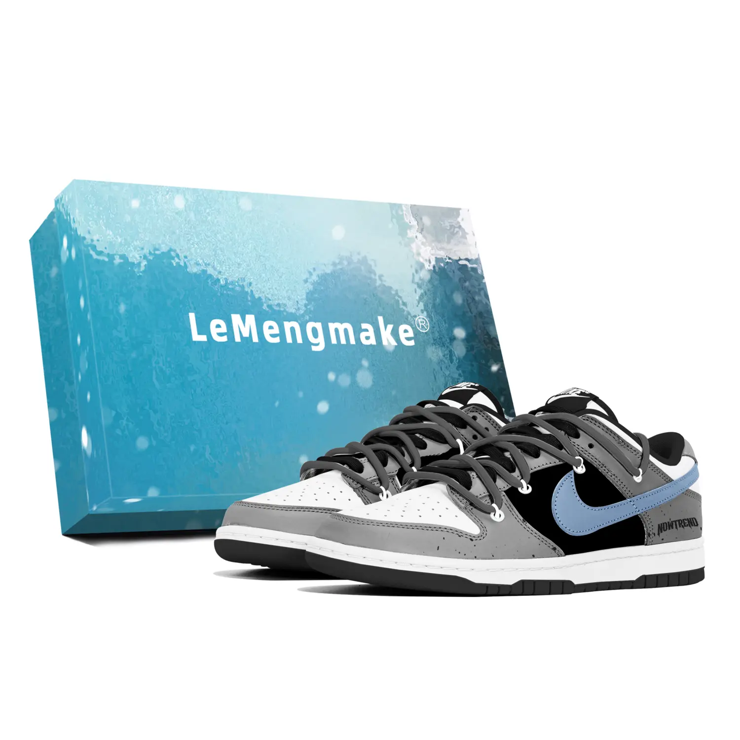 

Кроссовки для скейтбординга Dunk Lemon Joy, износостойкие, серые, мужские Nike, Gray