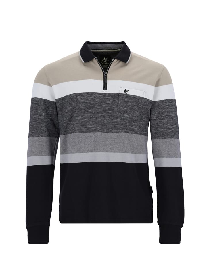 

Поло hajo Poloshirt 'Stay Fresh', черный