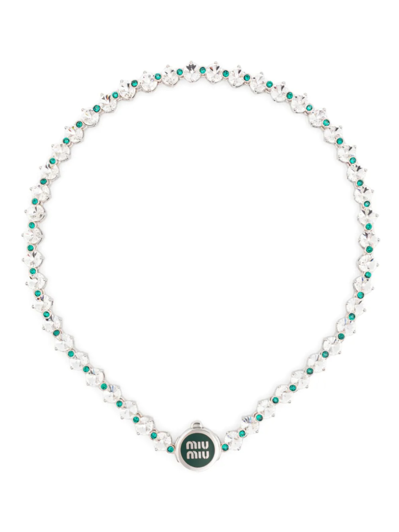 

Кристаллическое ожерелье Miu Miu, серебряный