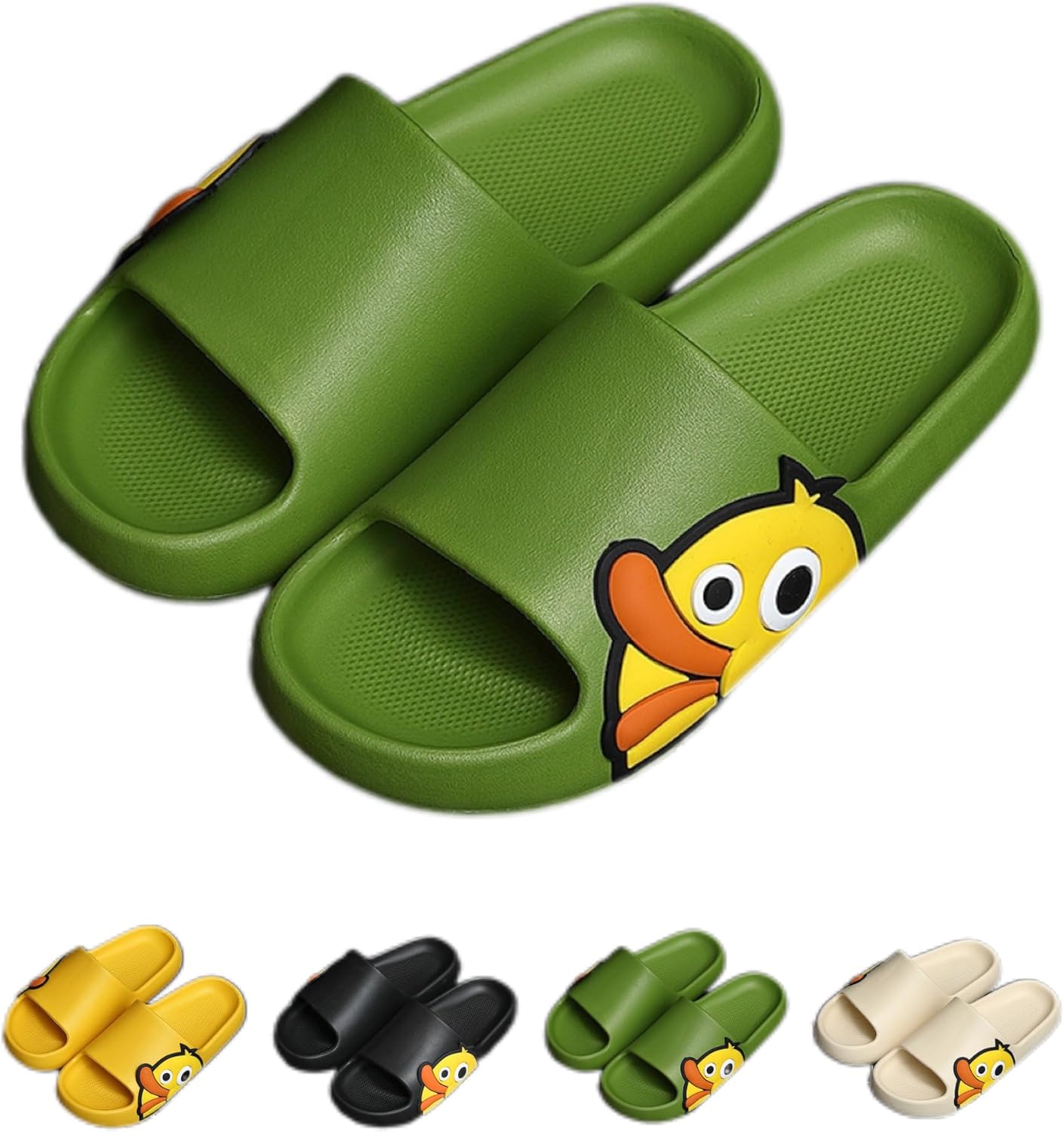 

Тапочки NTRUEML с уткой, тапочки для ванной, женские летние, милые мультяшные утки, детские шлепанцы, для пары, для дома и улицы, мужские, зеленый