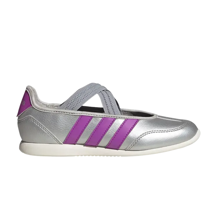 Adidas Barreda Mary Jane J 'Silver Metallic Purple Burst Off White'
