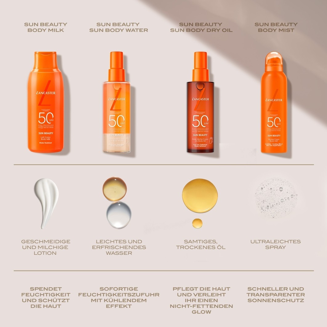 Солнцезащитный крем sun care body velvet milk spf 30 Lancaster, объем 400 мл — фото 4