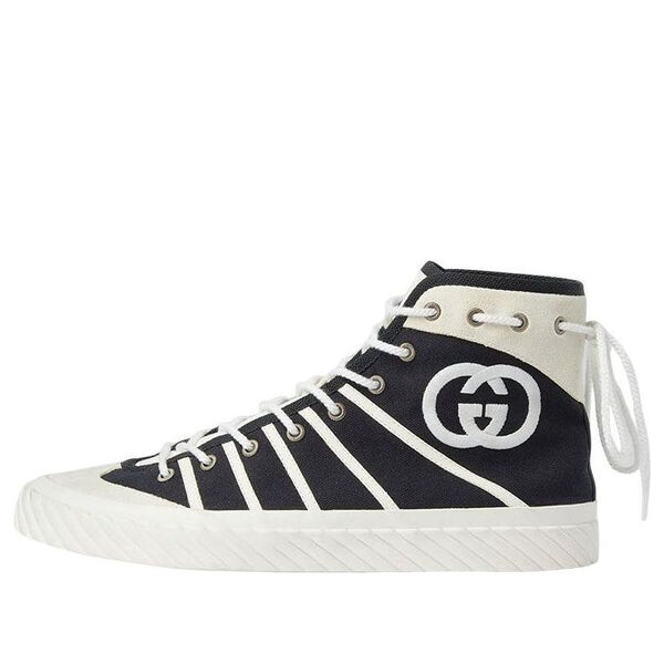 

Кроссовки gg tortuga high sneakers 'black white' Gucci, черный