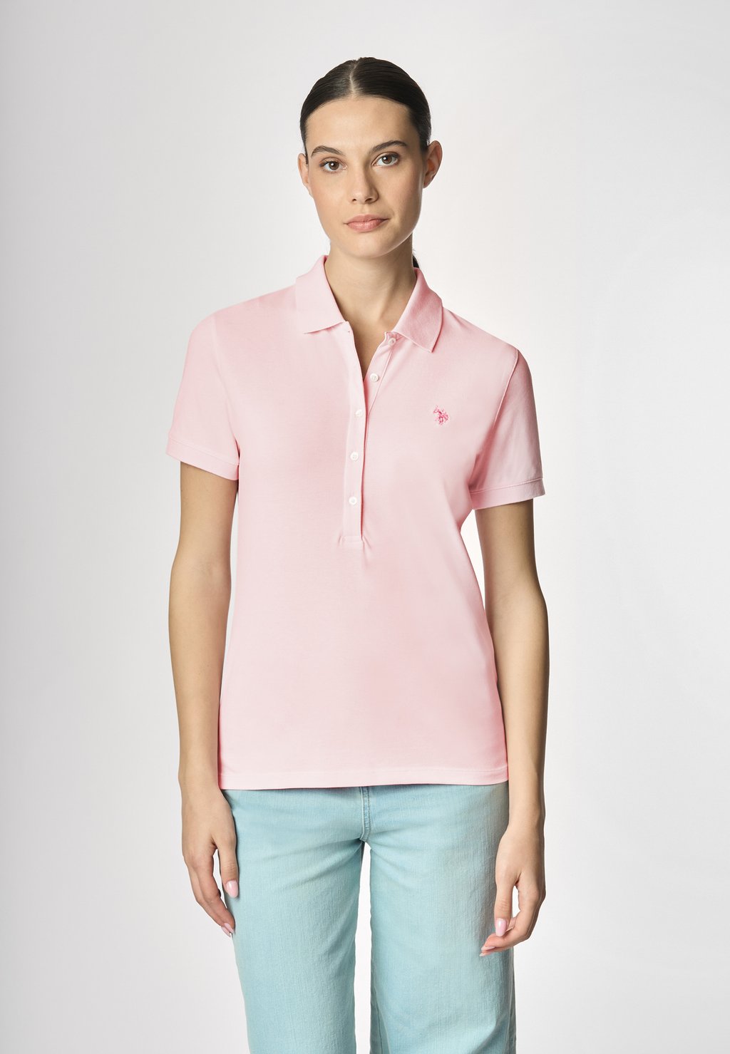 

Поло A MANICHE CORTE STRETCH U.S. Polo Assn., фуксия