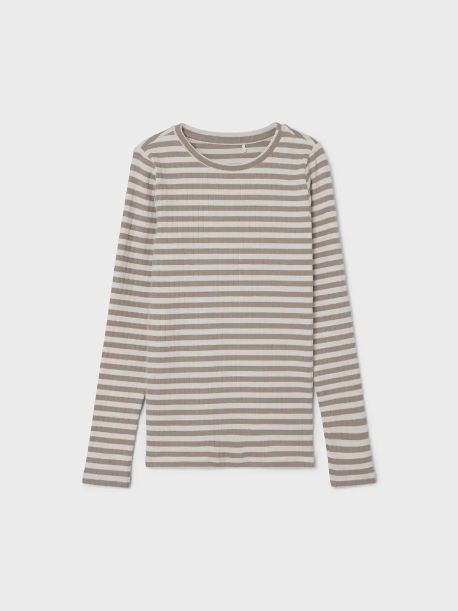 Рубашка с длинными рукавами Name It "NKFSURAJA XSL LS TOP NOOS", цвет Mocha Meringue — фото 2