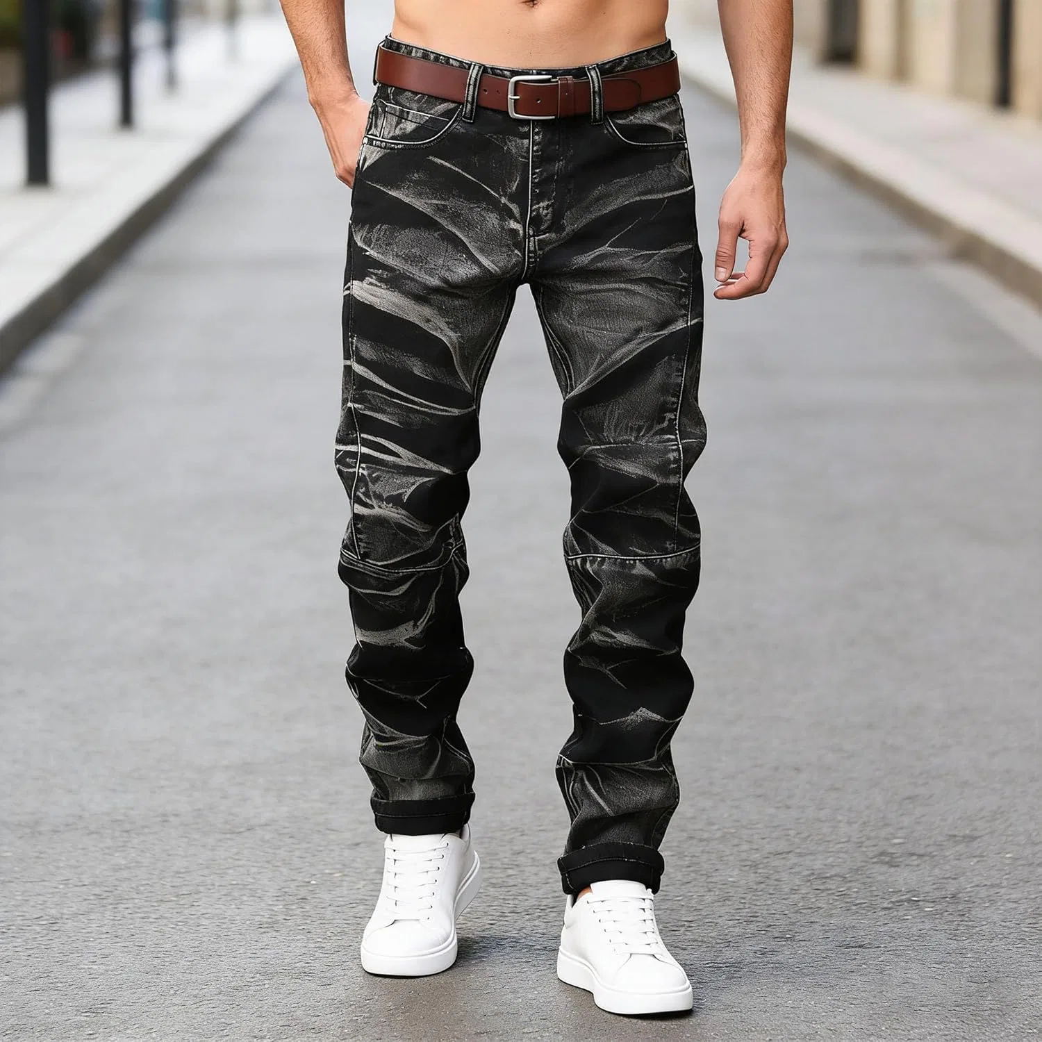 Джинсы slim fit, джинсы, Black — фото 2