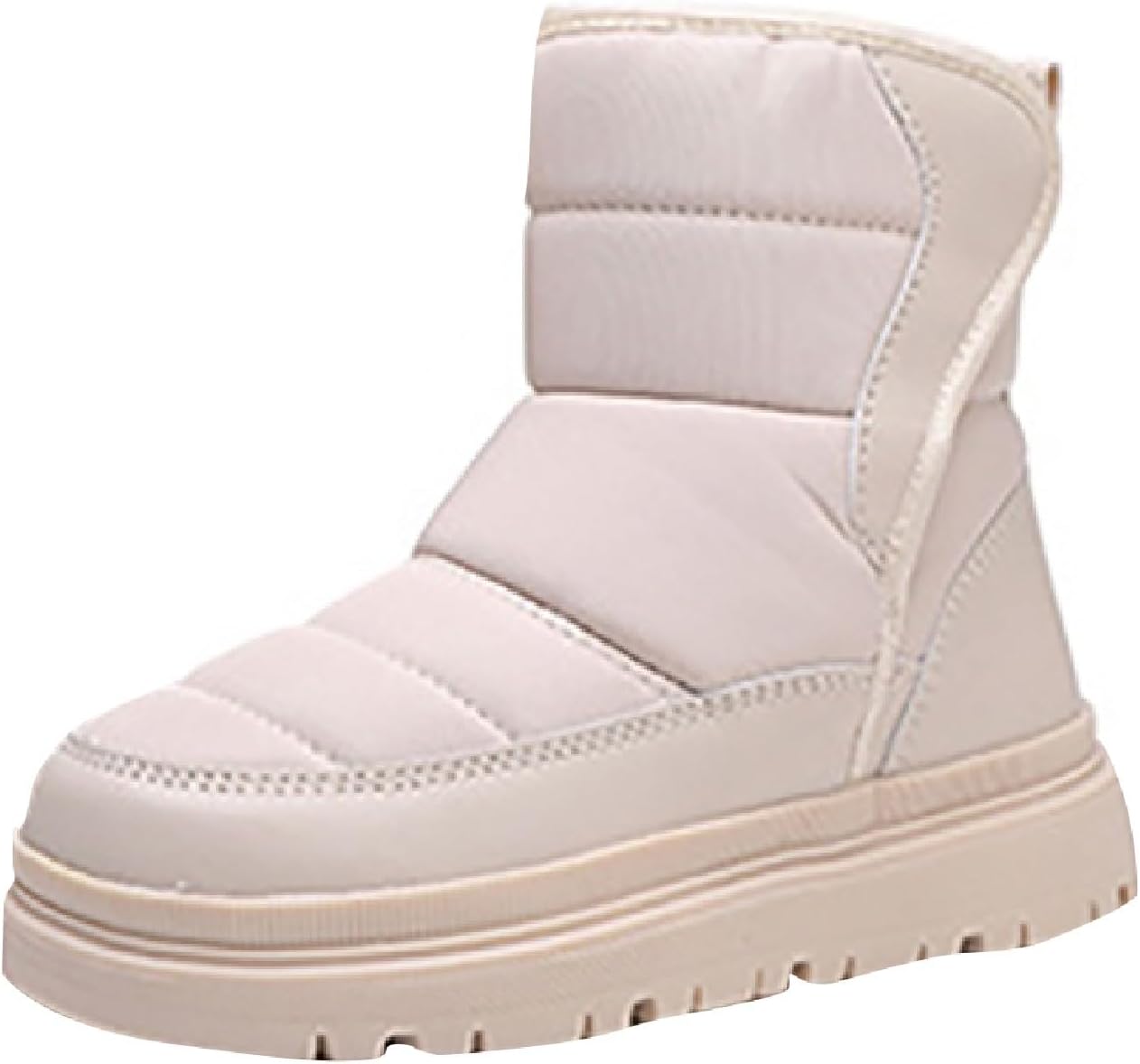 

Мальчики Девочки Мягкие Снежные Ботинки С Массивной Подошвой Нескользящие Ботильоны На Плоской Подошве Детские Водонепроницаемые Ботинки Для Пеших Прогулок С Утеплителем Generic, Beige