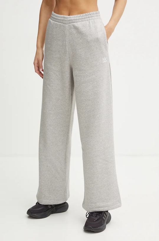Широкие брюки Femme Galore Wideleg Fleece из флиса Adidas Originals, серый — фото 3