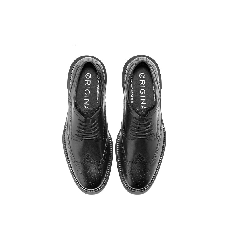 COLE HAAN Мужские классические туфли черные с черной подошвой, цвет Black with Black Sole — фото 3