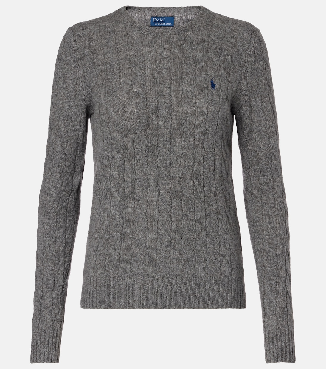 

Свитер из шерсти и кашемира, связанный косами Polo Ralph Lauren, Flannel Grey Heather