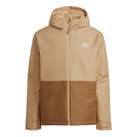 

Куртка adidas Bsc St In H J Splicing hooded logo Sports Jacket Yellow, желтый