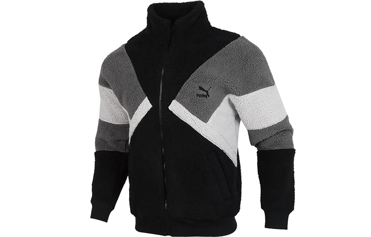 

PUMA Вельветовая куртка мужская черная с отложным воротником Moderate