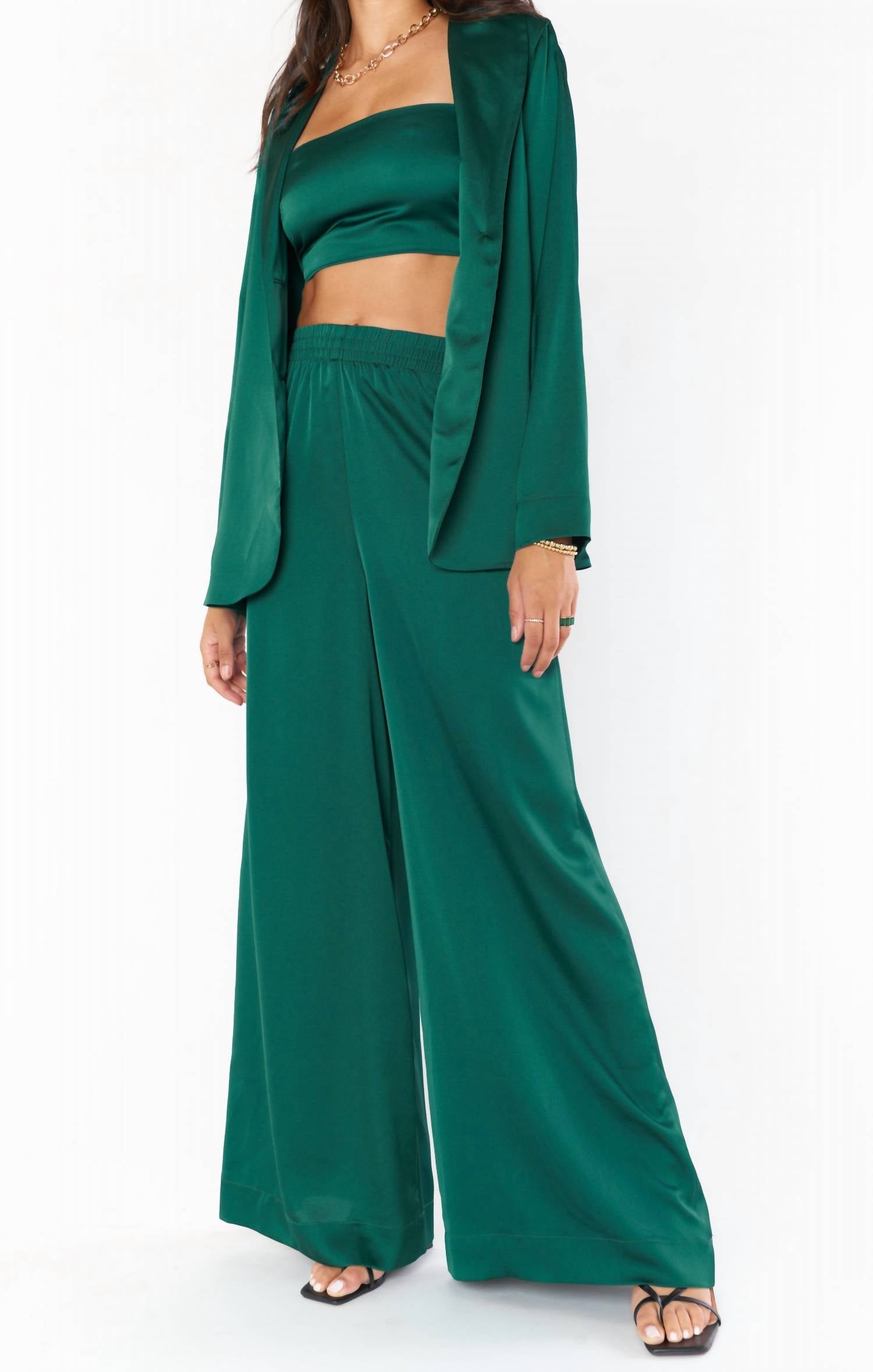 

Брюки Irwin в изумрудном цвете Luxe Show Me Your Mumu, цвет emerald luxe