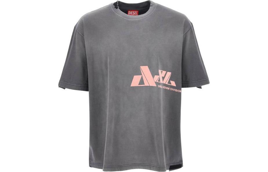 

Футболка T-Washrat с эффектом выцветания DIESEL, серый