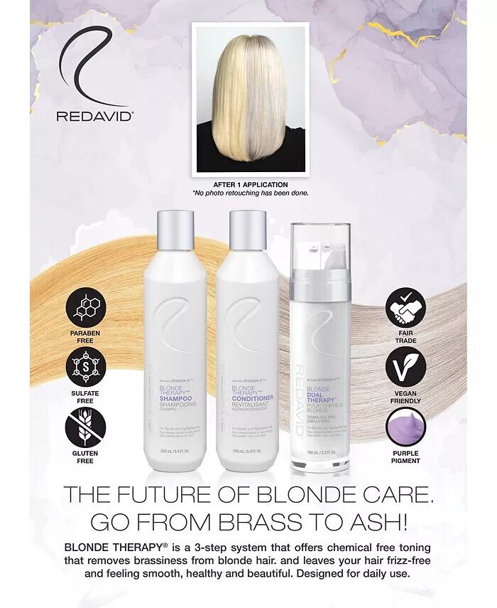 Salon Products Blonde Therapy Кондиционер для светлых и мелированных волос, 250 мл Redavid — фото 4
