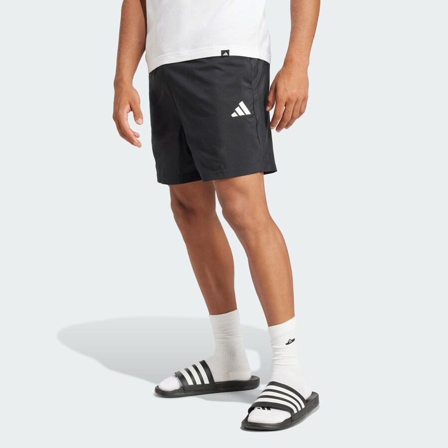 Обычные тренировочные брюки ADIDAS SPORTSWEAR Essentials, черный — фото 2