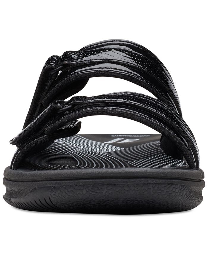 Женские шлепанцы Cloudsteppers Breeze Piper Comfort Clarks, цвет Black Patent — фото 3