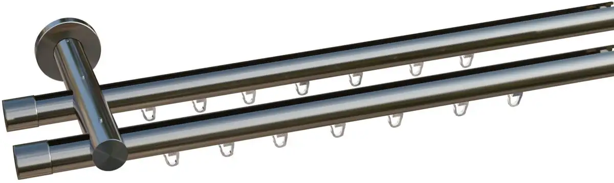 

Карниз для моего дома My home "Cap 2-track" 160 см, Ø 20 мм, цвет edelstahlfarben/silberfarben