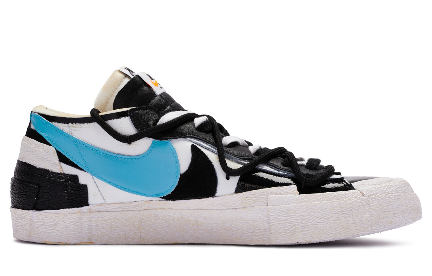 

Кроссовки Sacai X Nike Blazer Skateboard Shoes Unisex Low-Top Black White Blue