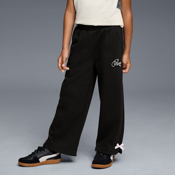 

Широкие флисовые брюки для больших детей Bow Society Puma, черный