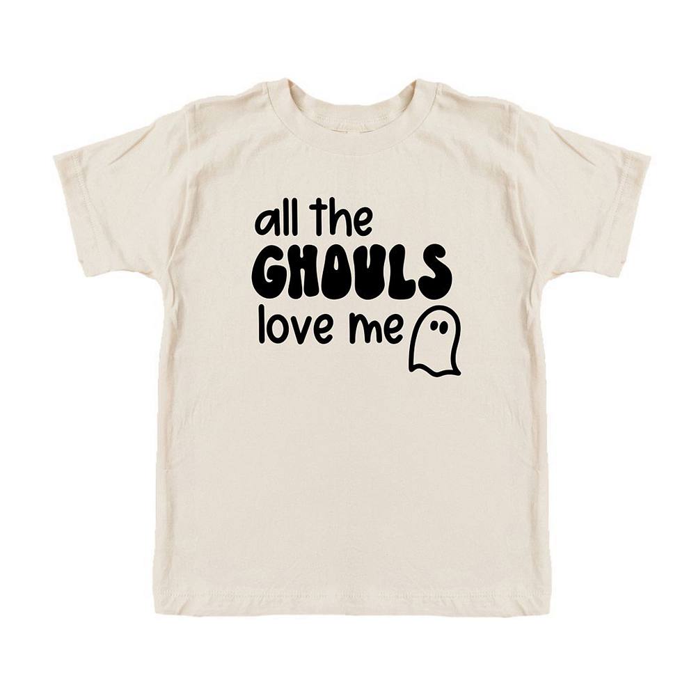 

Футболка с короткими рукавами и рисунком All The Ghouls Ghost для малышей The Juniper Shop, цвет Cream