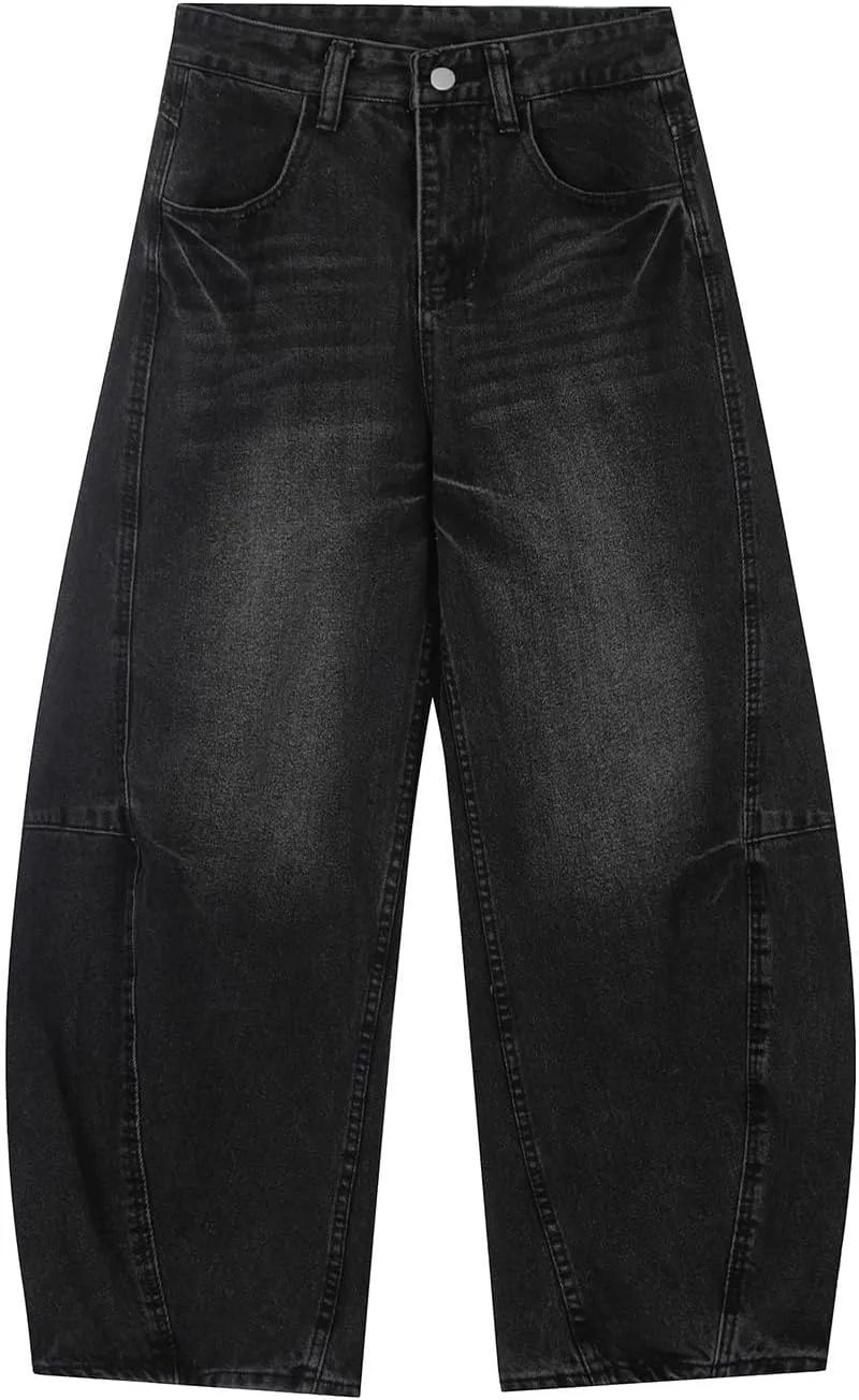 

Bakyarder Unisex Vintage Distressed Washed Barrel-Leg джинсы