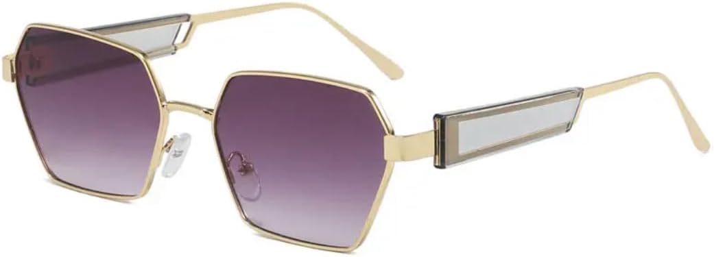 

Солнцезащитные очки с защитой от УФ-излучения UV400 | Золотистая маленькая оправа | Линзы конфетных цветов для занятий спортом на открытом воздухе и вождения DSVIGF, Double Gray